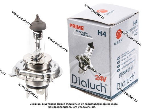 24704PR HD Лампа галоген 24V H4 75/70W P43t DiaLuch Prime