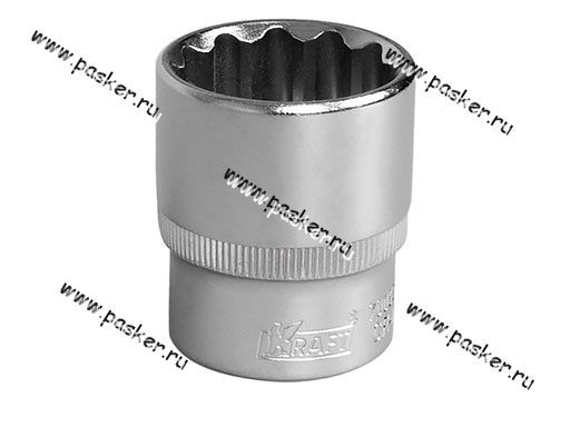 Головка торцевая 27 1/2 короткая 12-гранная KRAFT KT 700357