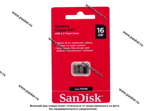 Флеш накопитель USB16Гб SanDisk Cruzer Fit
