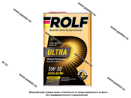 Масло ROLF  5W30 Ultra API SP ACEA A3/B4 4л син