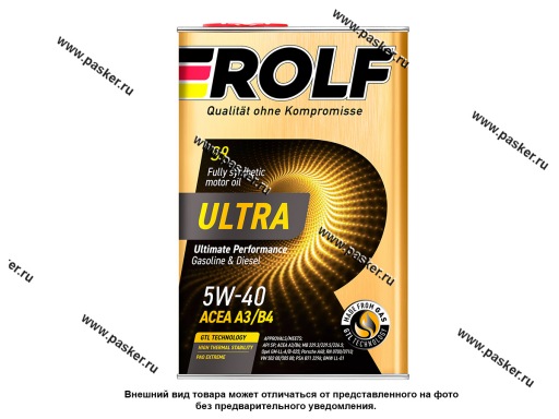 Масло ROLF  5W40 Ultra API SP ACEA A3/B4 4л син