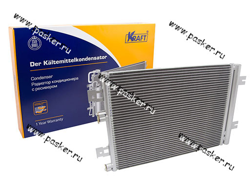 KT 104039 | 8200741257 Радиатор кондиционера Renault Logan LADA Largus KRAFT с 08г 104039