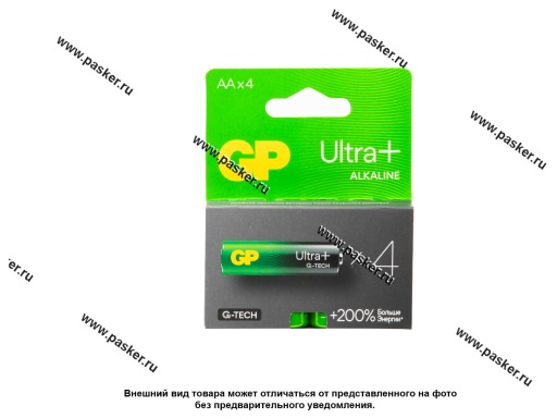 Батарейка GP LR6 АA Ultra Plus Alkaline G-Tech 15AUPA21-2CRSB4