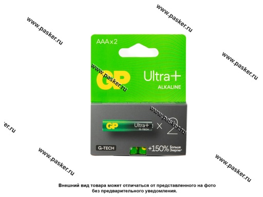 Батарейка GP LR03 AАA Ultra Plus Alkaline G-Tech 24AUPA21-2CRSB2