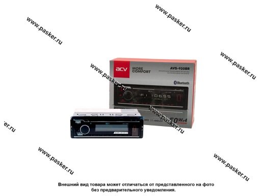 Автомагнитола ACV FM/MP3/USB/SD красная подсветка AVS-920BR