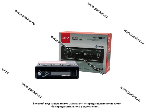 Автомагнитола ACV FM/MP3/USB/SD белая подсветка AVS-920BW