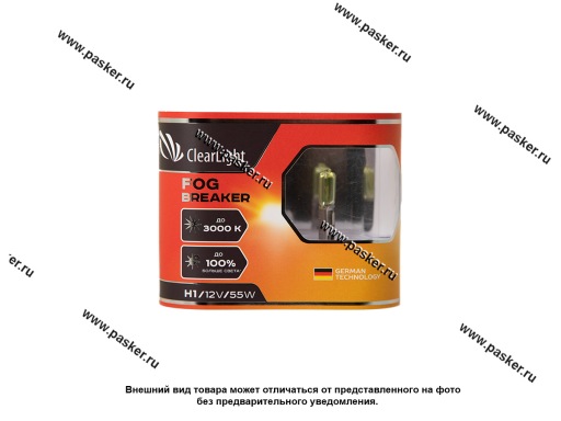 Лампа галоген 12V H1 55W P14.5s Clearlight Fog Breaker (Duobox) MLH1FBR