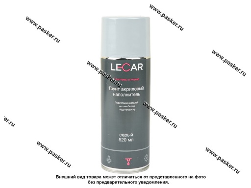 Грунтовка LECAR акриловая 520 мл серая аэрозоль