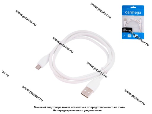 Кабель Micro-USB - USB 1м 2,4А CAR-C-MIC1M-WH белый