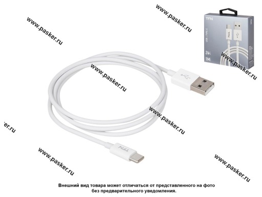 Кабель Type-C  -  USB 1м 2А TFN CUSBCUSB1MTPWH белый