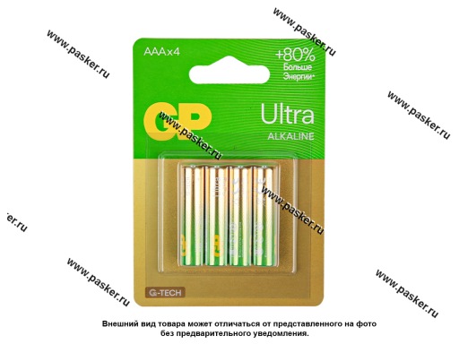 Батарейка GP LR03 AАA Ultra Alkaline G-Tech 24AUA21-2CRSBC4 AАA