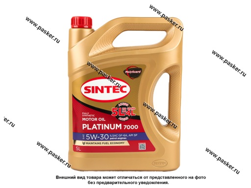 Масло SINTEC  5W30 Platinum 7000 API SP ILSAC GF-6 5л по цене 4л син АКЦИЯ