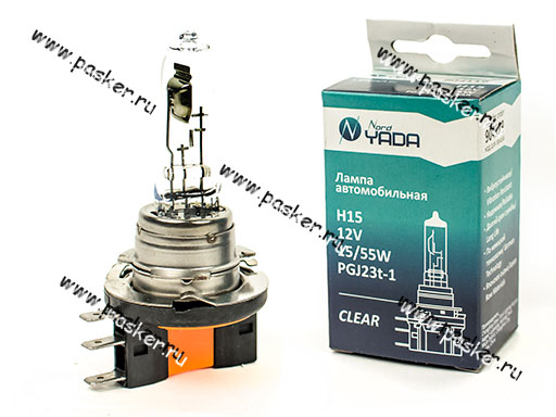 Лампа галоген 12V H15 15/55W PGJ23T-1 Nord YADA CLEAR