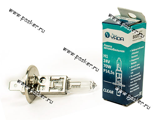 800059 Лампа галоген 24V H1 70W P14.5s Nord YADA CLEAR