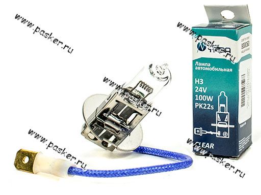 800060 Лампа галоген 24V H3 100W Pk22s Nord YADA CLEAR