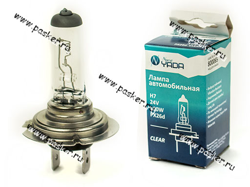 800065 Лампа галоген 24V H7 100W PX26d Nord YADA CLEAR