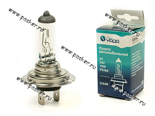 800064 Лампа галоген 24V H7 70W PX26d Nord YADA CLEAR