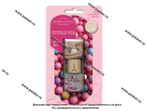 Ароматизатор FOUETTE Crystal бутылочка 8мл Bubble gum CRYS-05