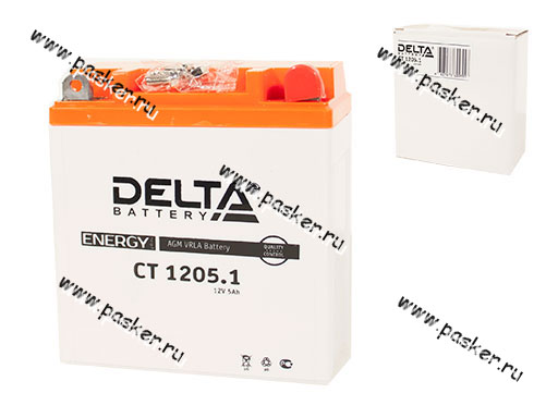 Аккумулятор DELTA MOTO CT 1205,1 120x60x128 обр/п с/эл 12N5L-BS